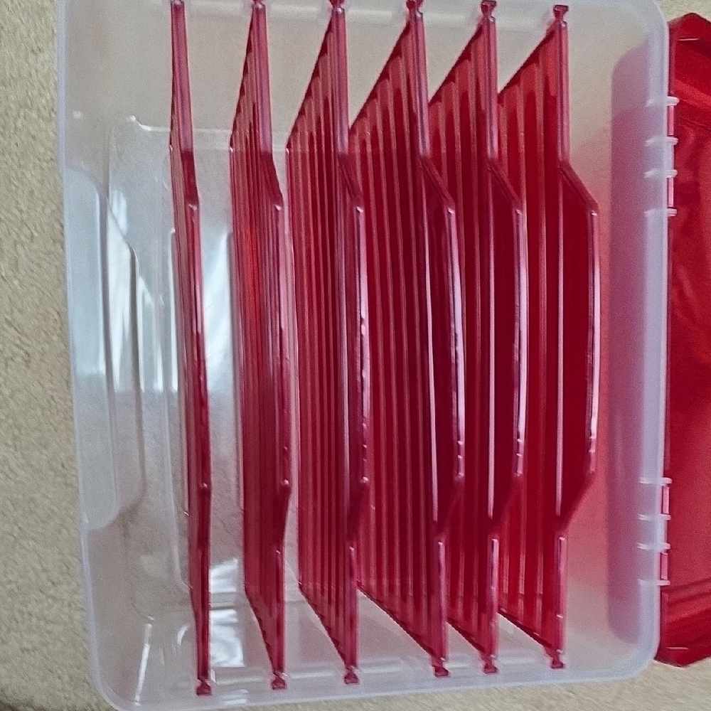 Red Storage Box With Dividers - Picture 3 of 8